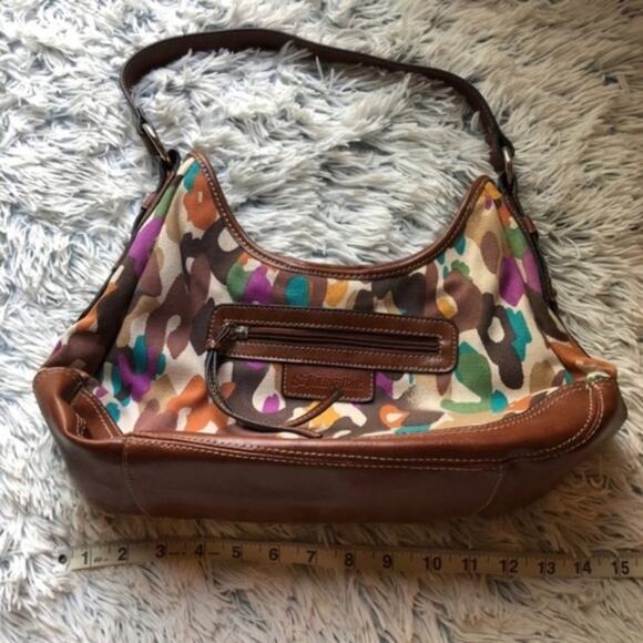 St. John’s Bay Colorful Artsy Multicolor Leopard Print Shoulder Bag Purse - Picture 3 of 8